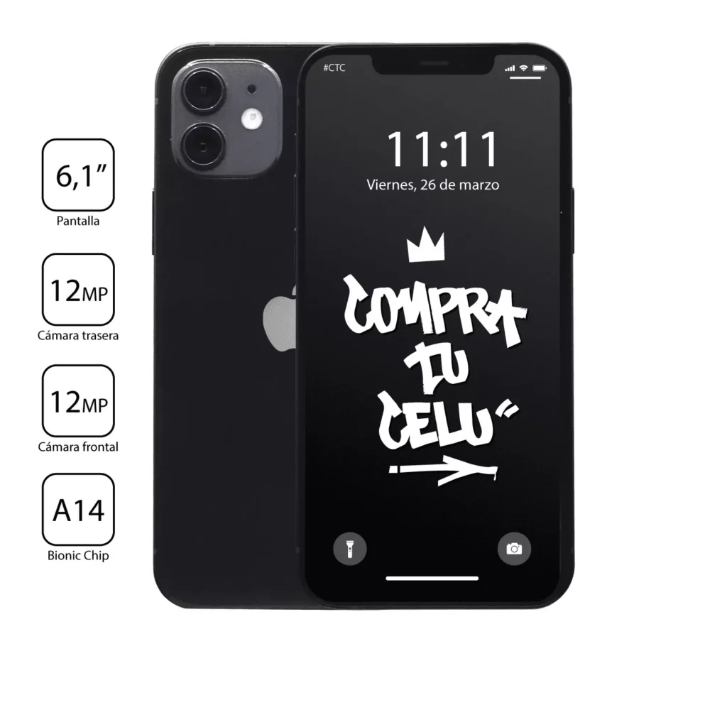 iPhone 12 negro usado en Chile - vista principal