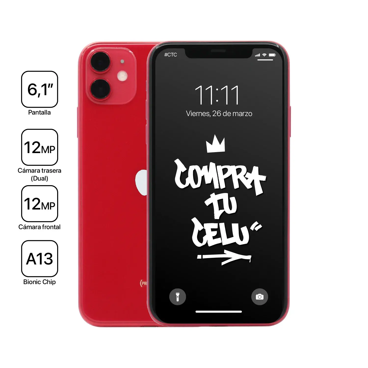 iPhone 11 Rojo - iPhone 11 Red - CompraTuCelu.cl