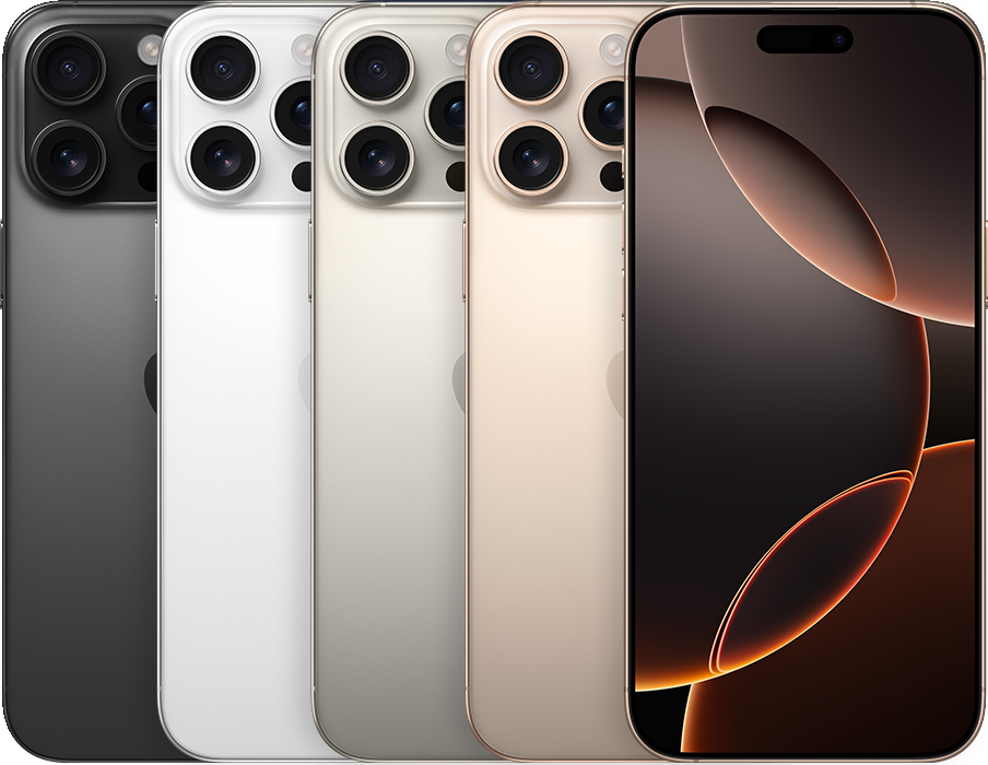 Referencia del modelo iPhone 16 Pro Max; no representa colores ni unidades disponibles.